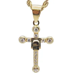 Rope Chain 4.0MM 10K With Cross OR 10K MNG-014