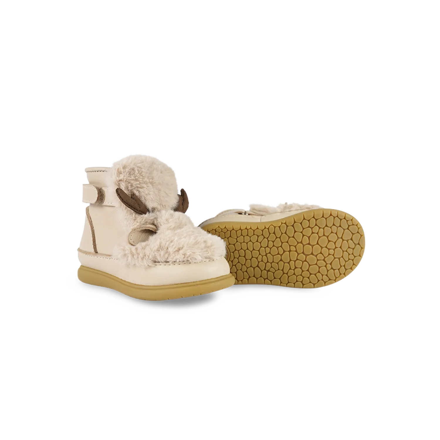 Roumi Shoes | Reindeer | Light Beige Soft Faux Fur