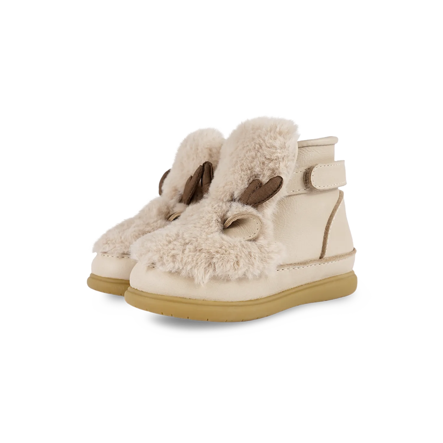 Roumi Shoes | Reindeer | Light Beige Soft Faux Fur