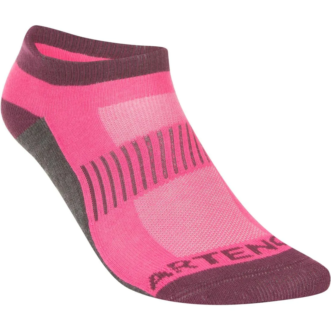 RS 500 Adult Low Sports Socks Tri-Pack - Pink/Black