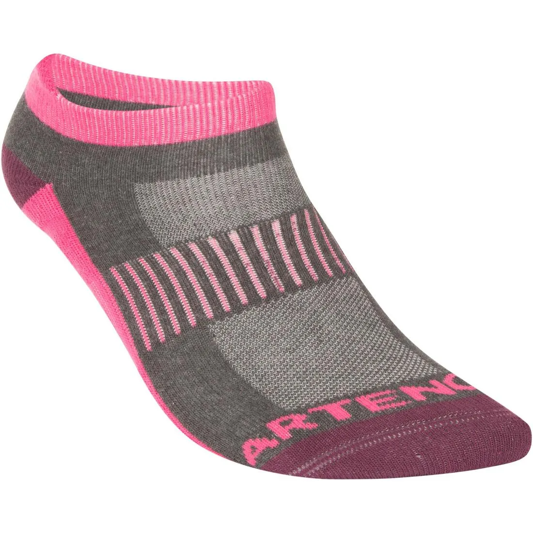 RS 500 Adult Low Sports Socks Tri-Pack - Pink/Black