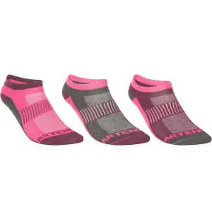 RS 500 Adult Low Sports Socks Tri-Pack - Pink/Black