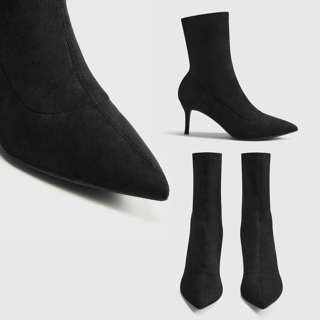 Samara™ | Pointed Toe Suede Heels