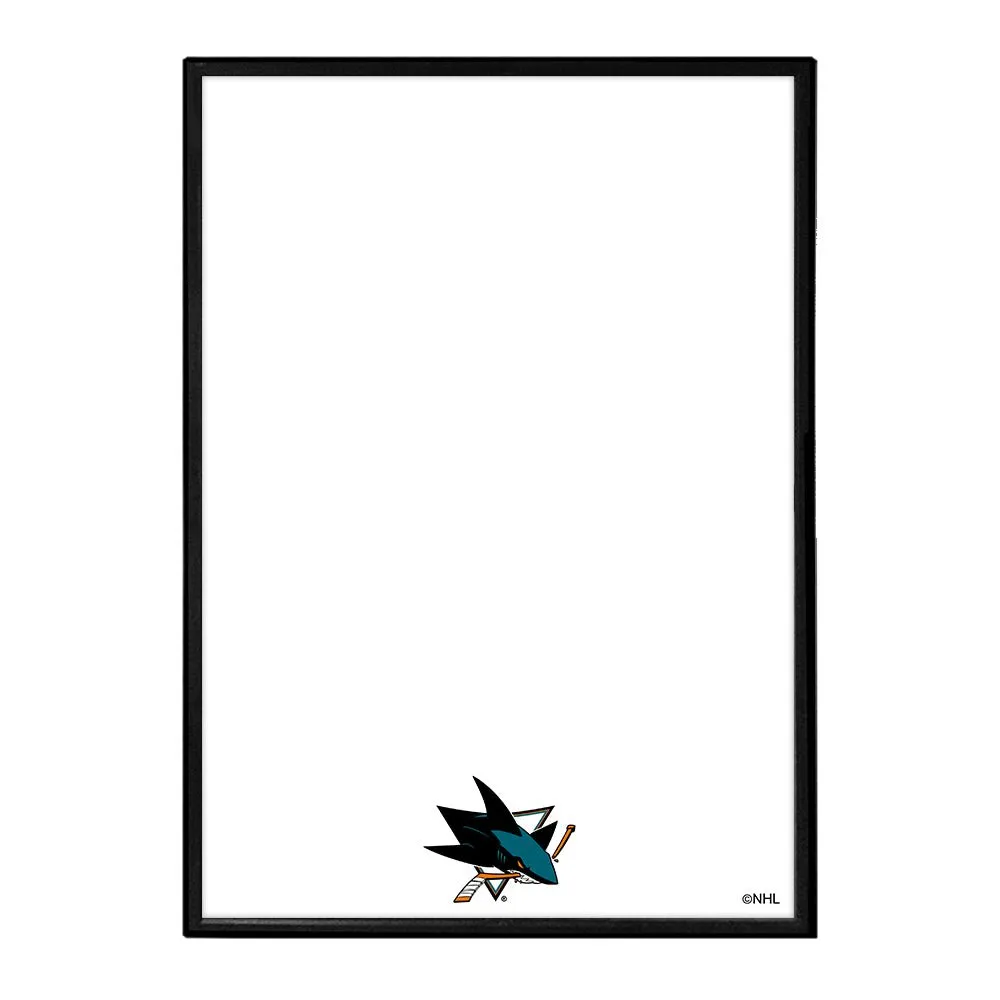 San Jose Sharks: Framed Dry Erase Board