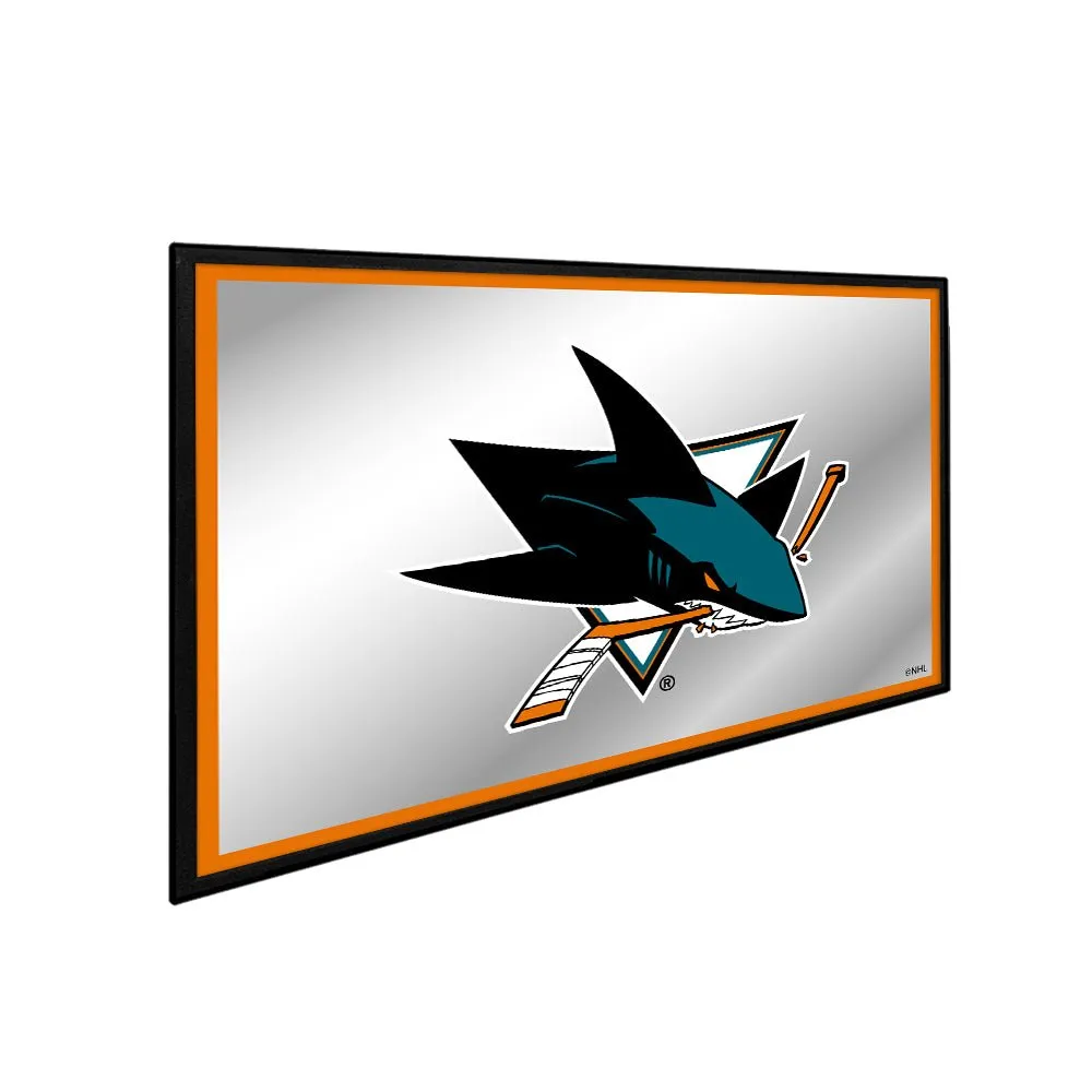 San Jose Sharks: Framed Mirrored Wall Sign