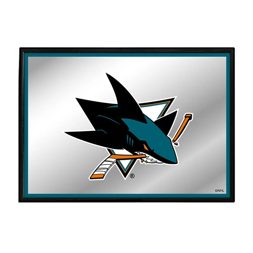 San Jose Sharks: Framed Mirrored Wall Sign
