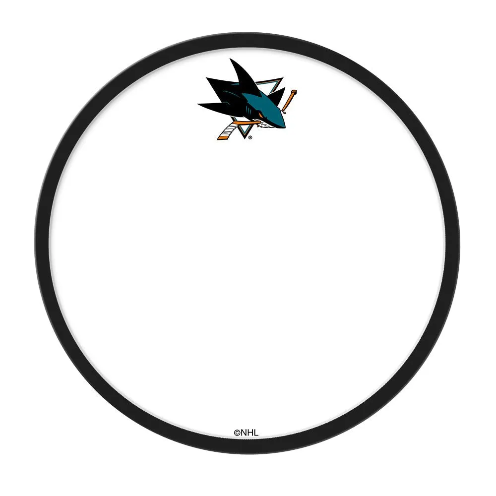 San Jose Sharks: Modern Disc Framed Dry Erase Board