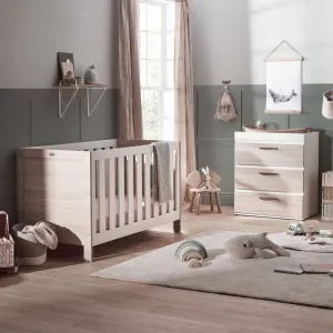 Silver Cross Finchley Cotbed and Dresser - Oak