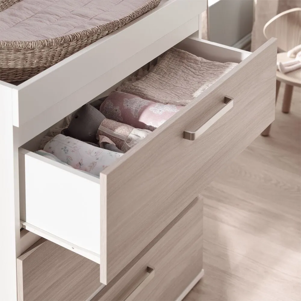 Silver Cross Finchley Cotbed and Dresser - Oak