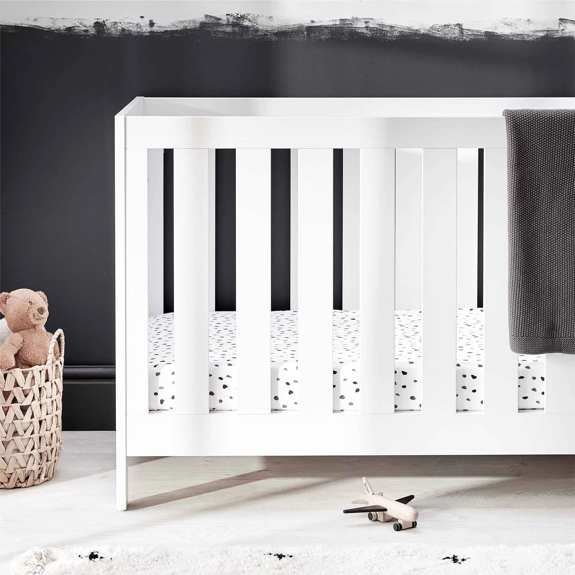Silver Cross Finchley White Cot Bed