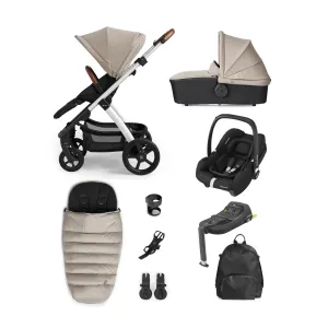 Silver Cross Tide, Cabriofix i-Size Complete Travel System - Stone