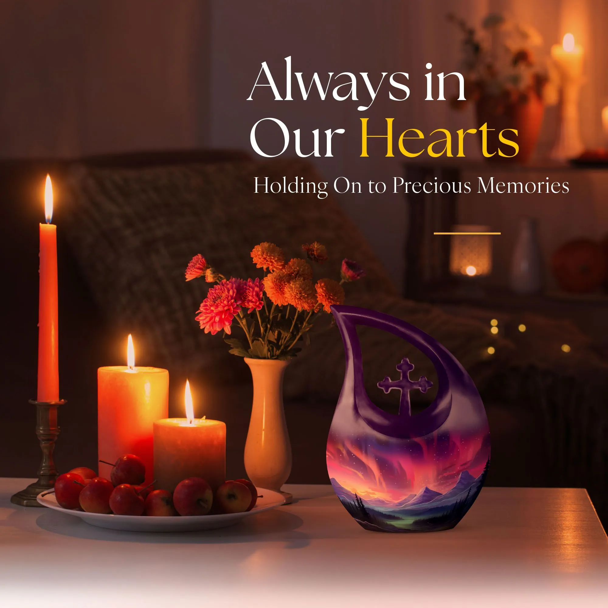 Skies Urn : Cherished Memories Large Memorial Urn