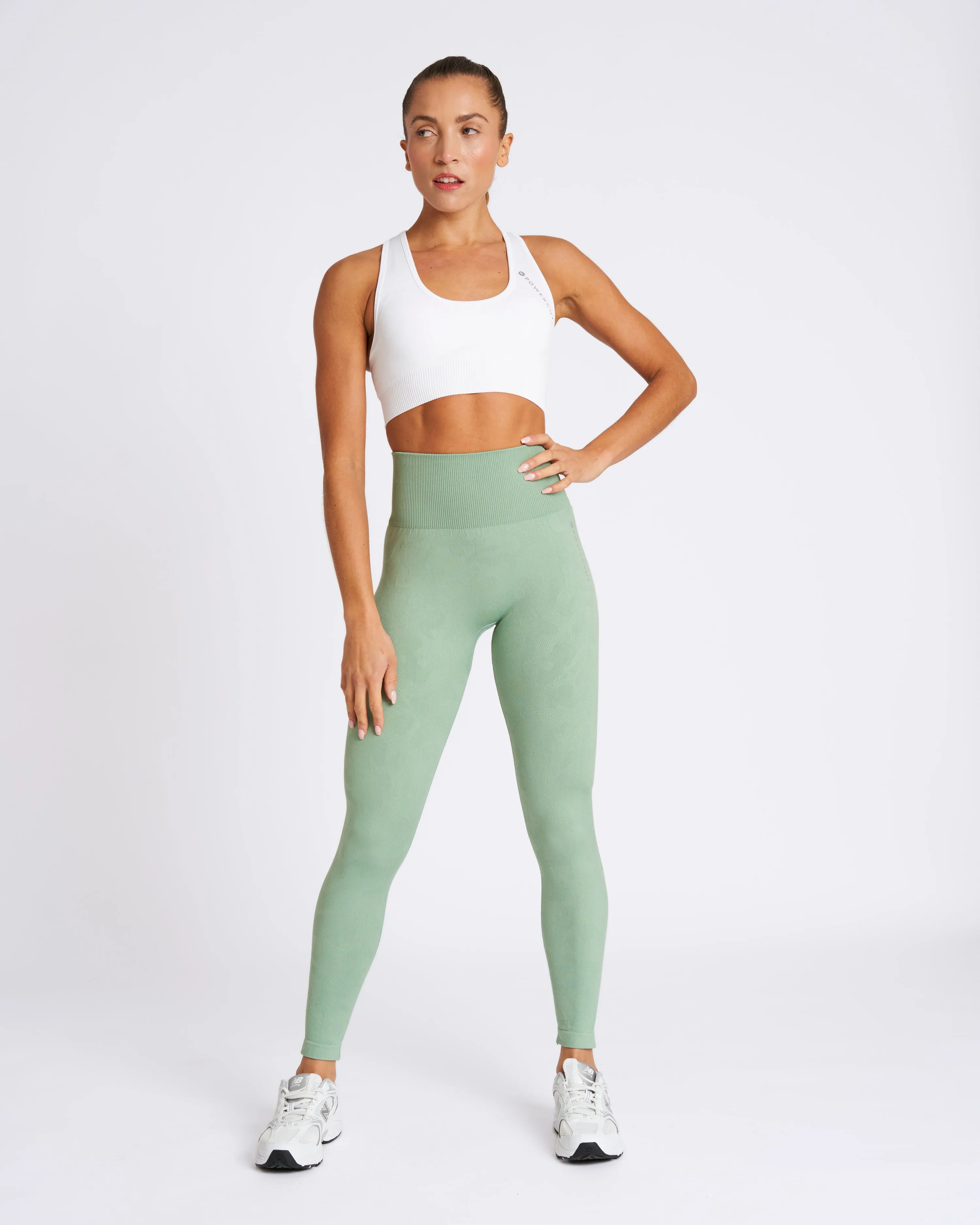 SOLID Seamless Camo Jacquard Legging Mineral Green