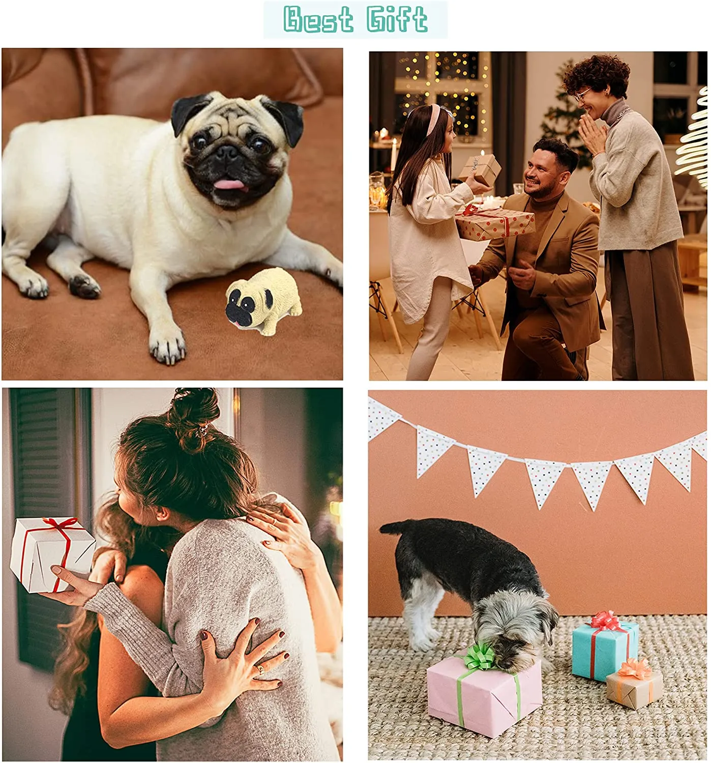 Squishy & Squash Decompression Dog - 6 Colours