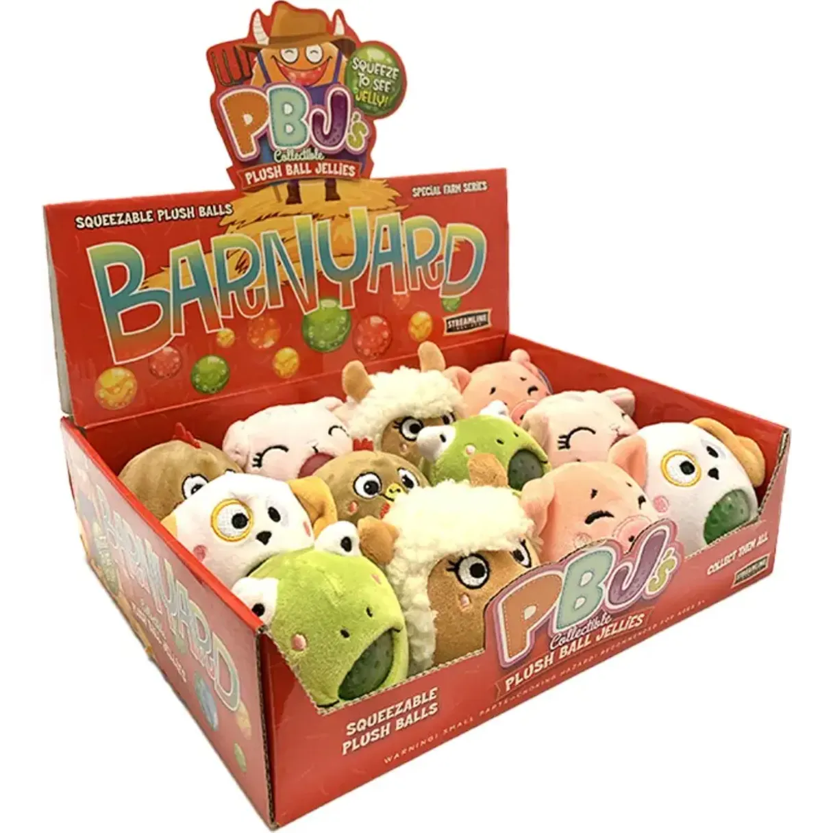 Streamline Imagined PBJ's Plush Ball Jellies - Barnyard Series (1 Each)