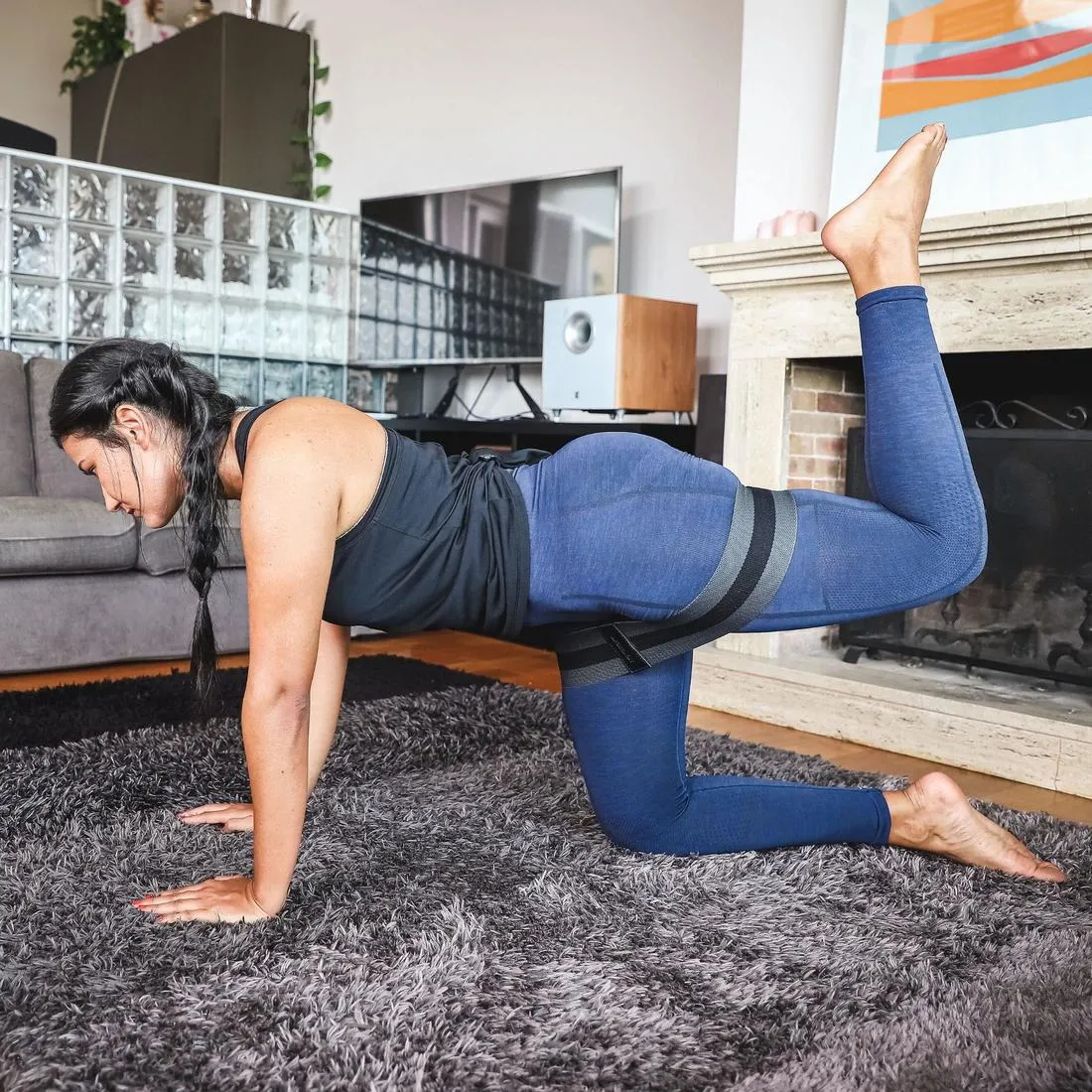 Strength Training Resistance Band Glute Band - Hard
