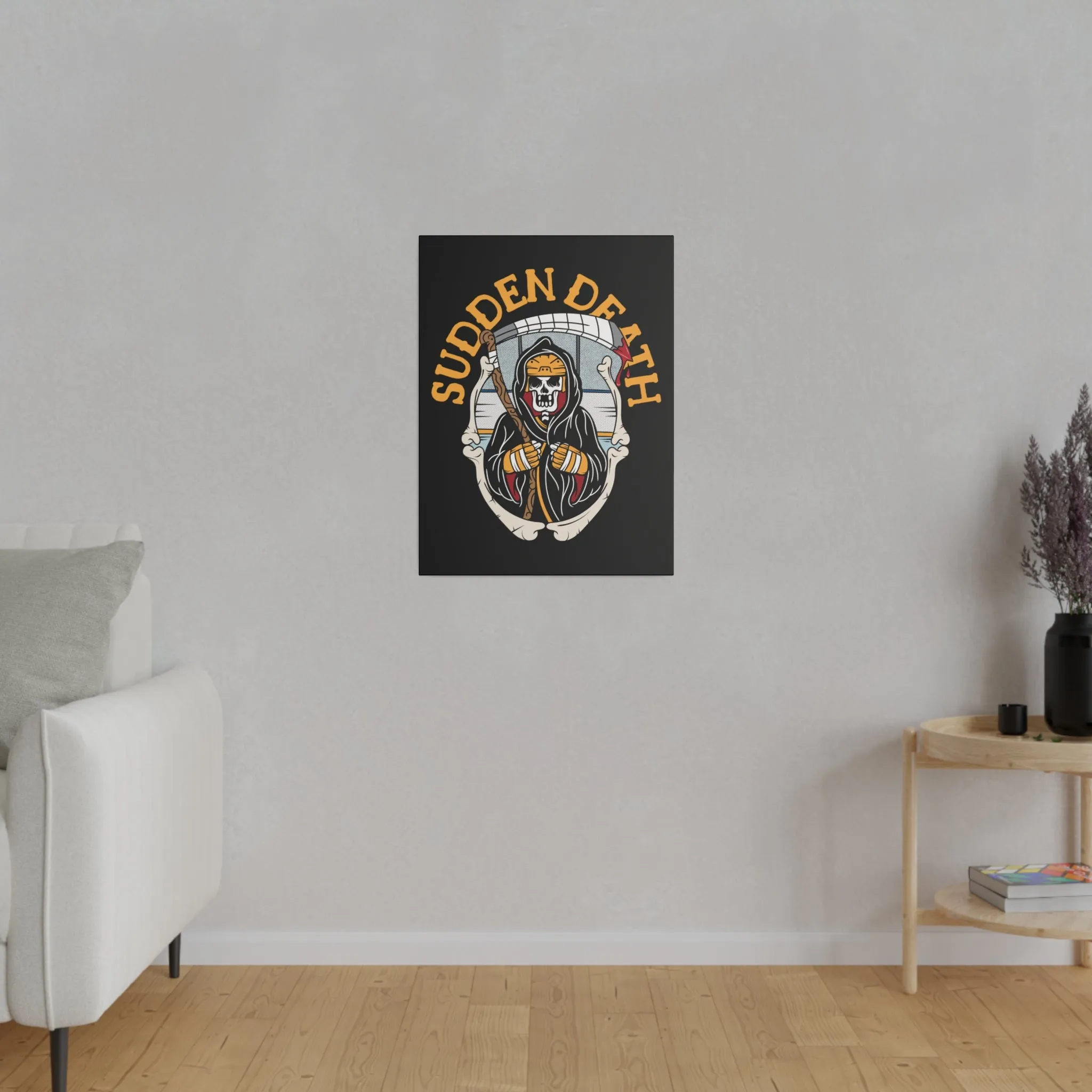 SUDDEN DEATH STRETCHED CANVAS
