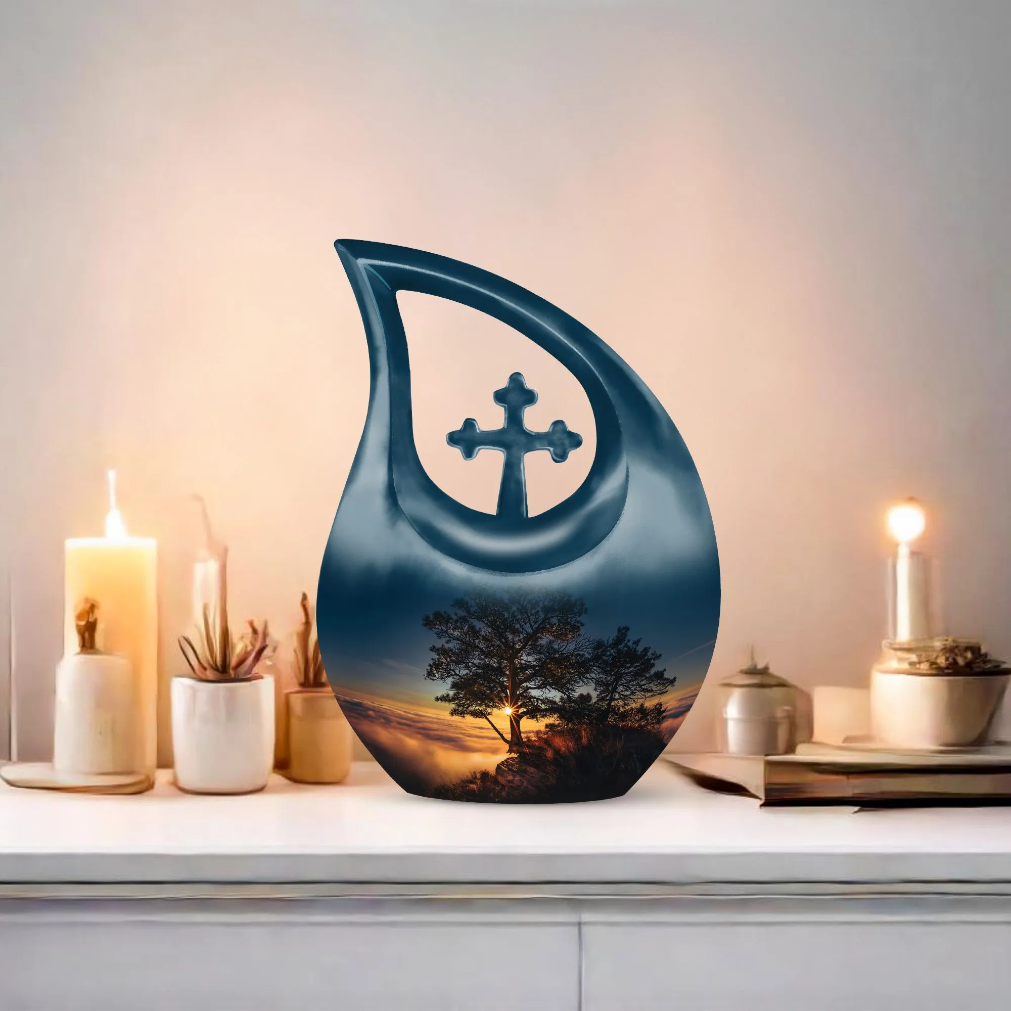 Sunset Urn: Personalized Small Urn For Human ashes