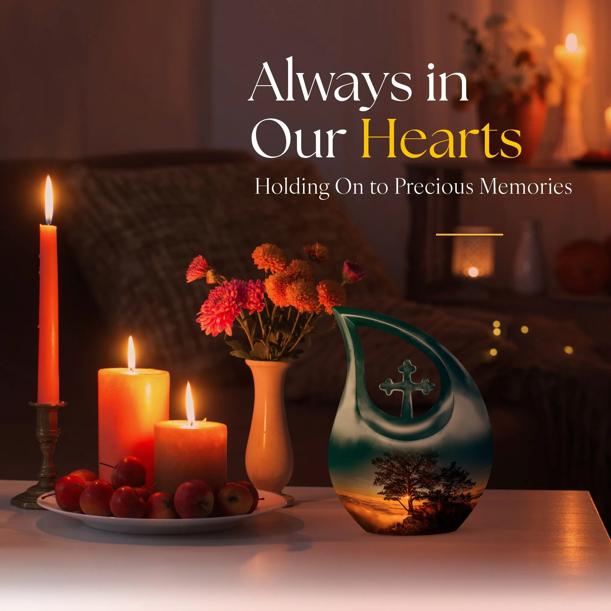 Sunset Urn: Personalized Small Urn For Human ashes