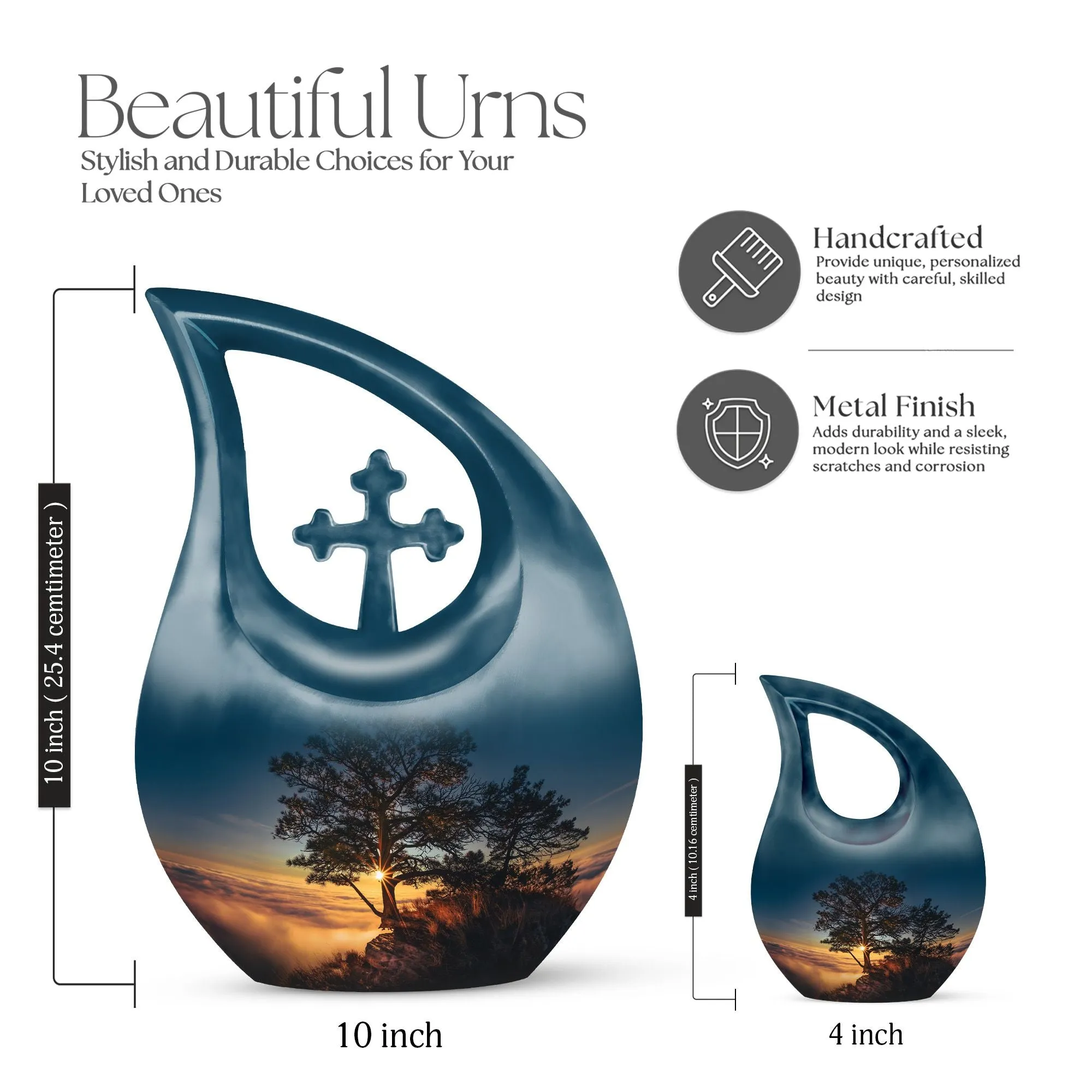 Sunset Urn: Personalized Small Urn For Human ashes