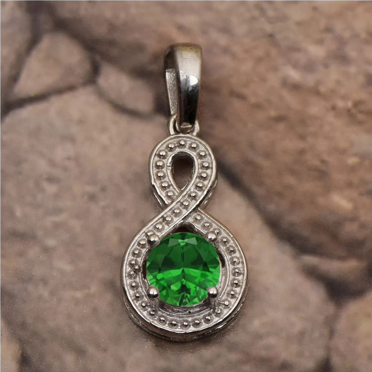 Swirl Cross Multi Choice Gemstone Pendant