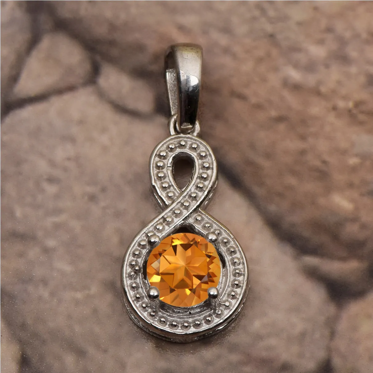 Swirl Cross Multi Choice Gemstone Pendant