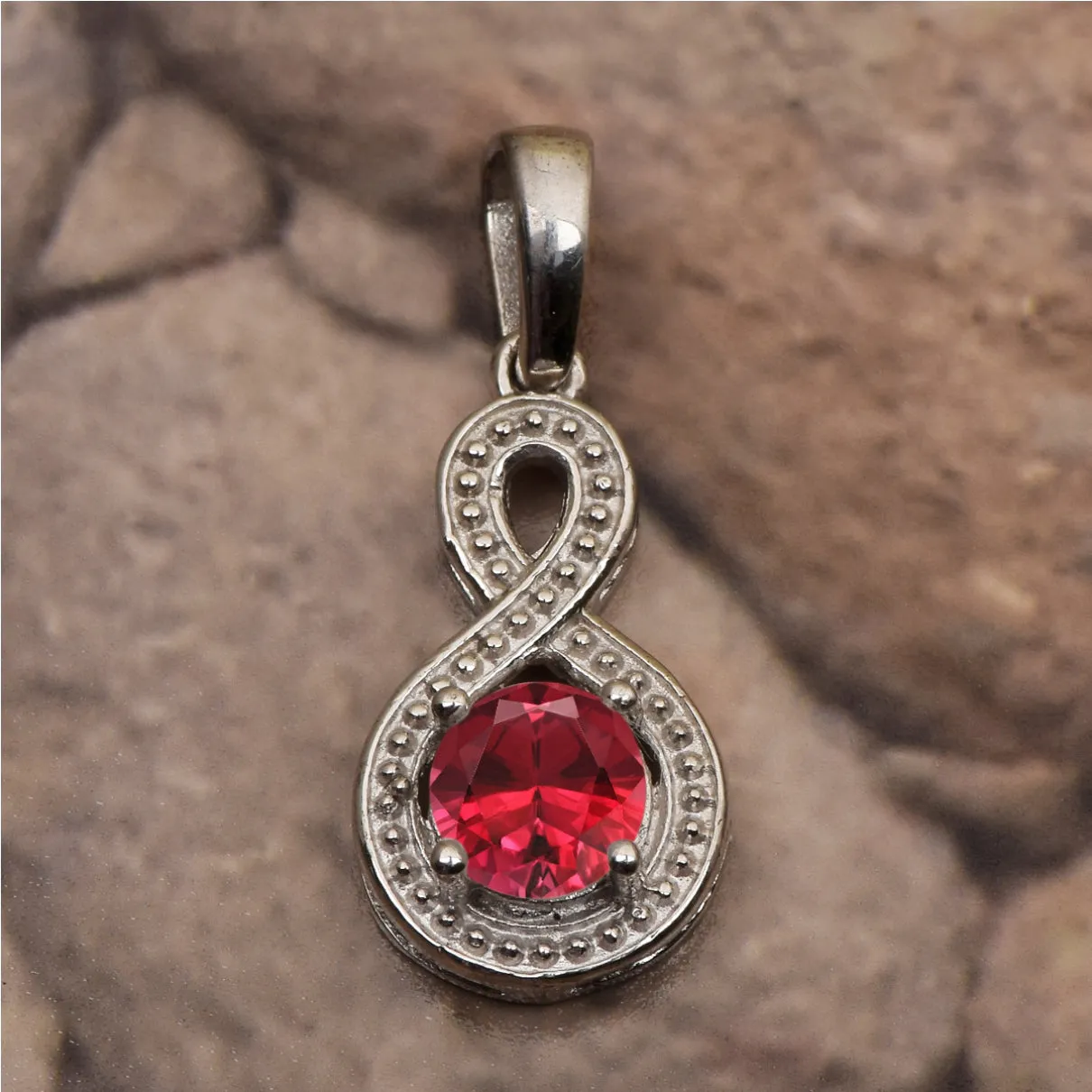 Swirl Cross Multi Choice Gemstone Pendant