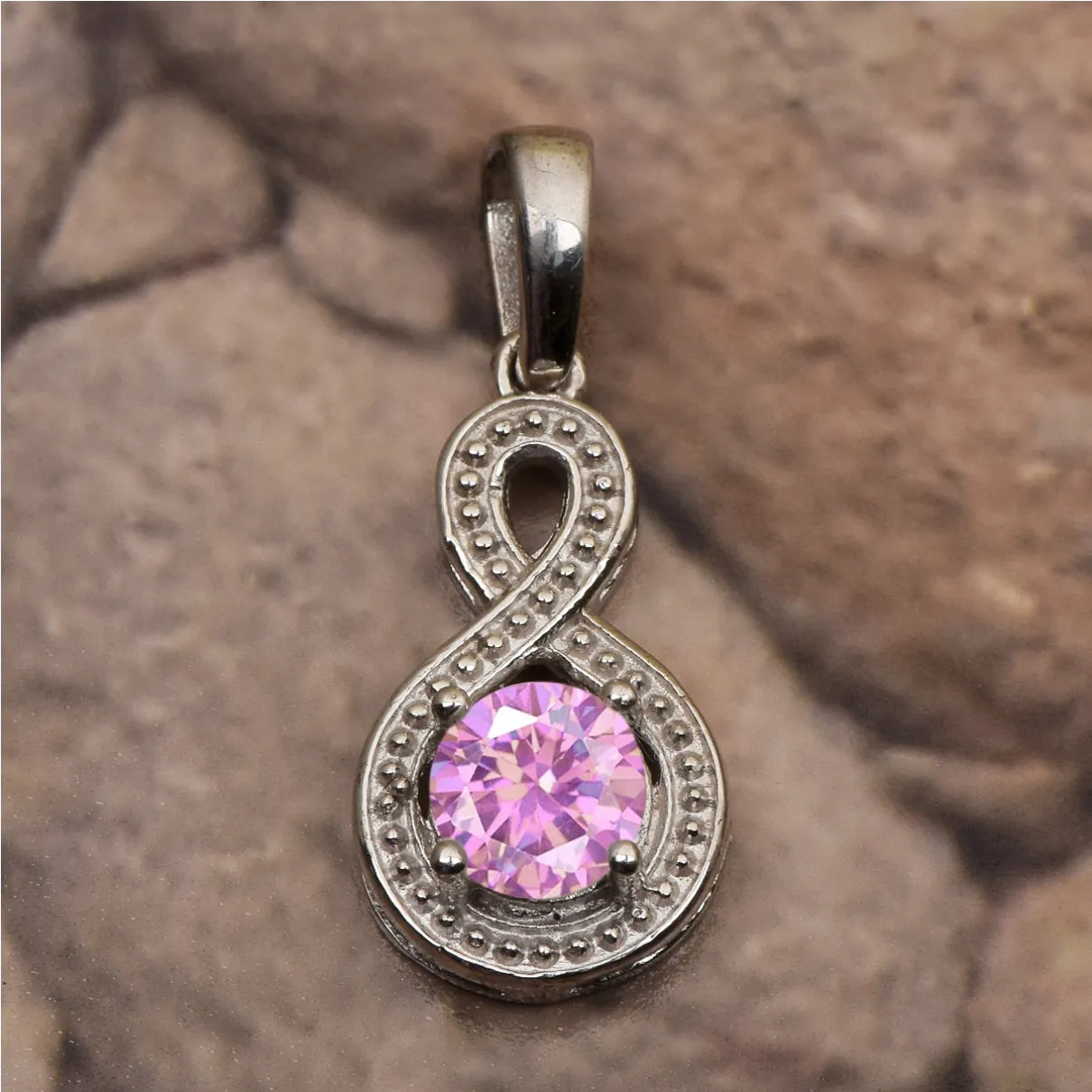 Swirl Cross Multi Choice Gemstone Pendant