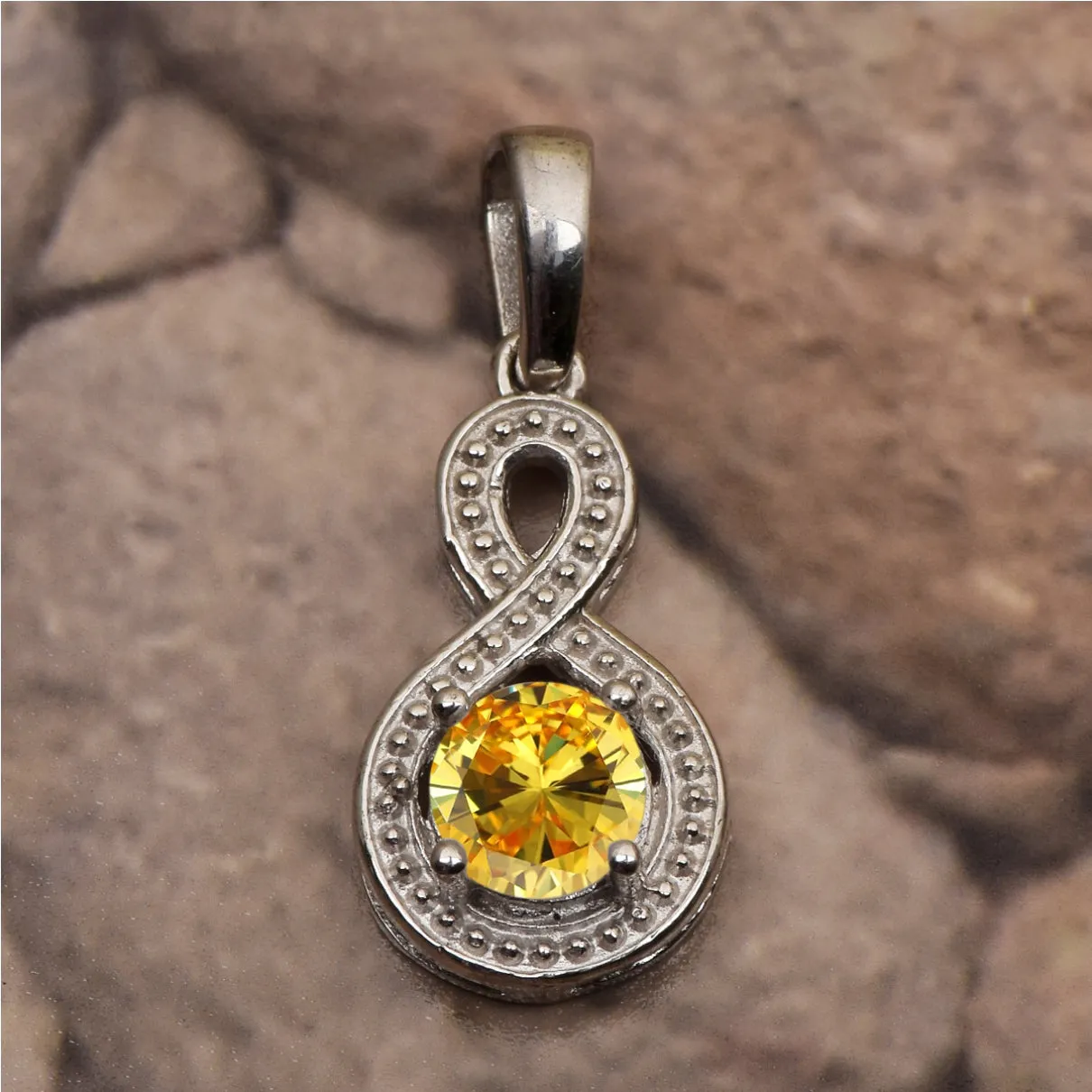 Swirl Cross Multi Choice Gemstone Pendant