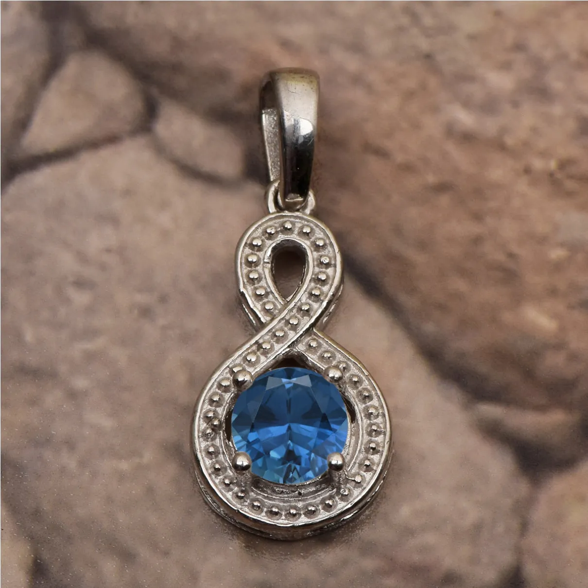 Swirl Cross Multi Choice Gemstone Pendant