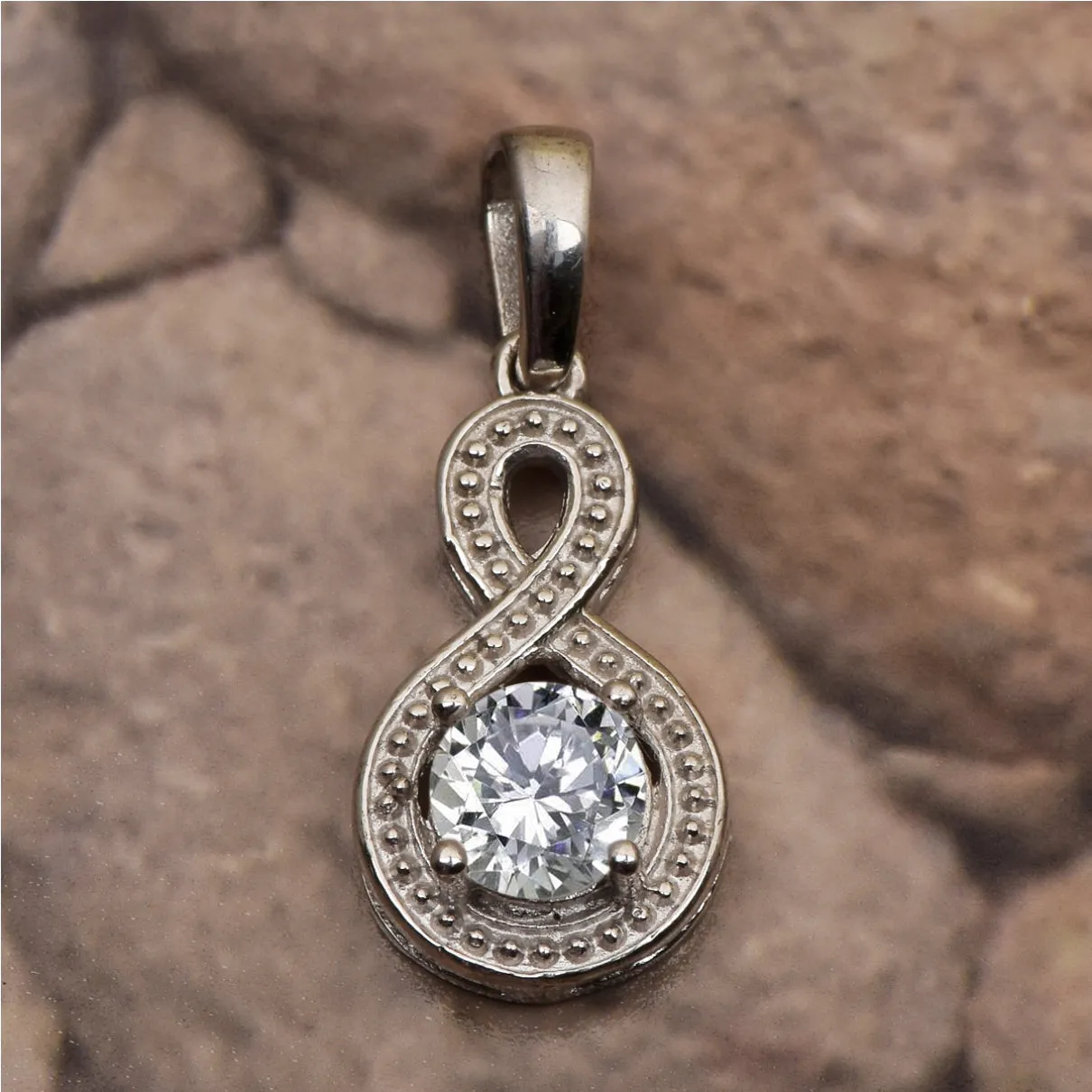 Swirl Cross Multi Choice Gemstone Pendant