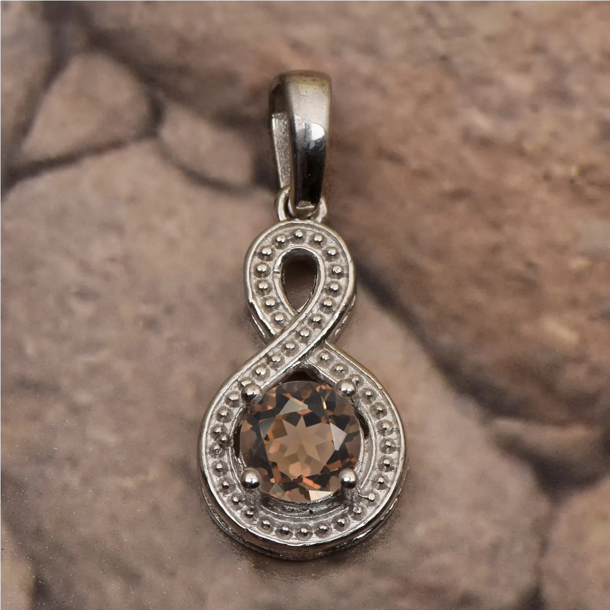 Swirl Cross Multi Choice Gemstone Pendant
