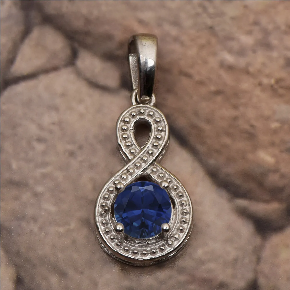 Swirl Cross Multi Choice Gemstone Pendant