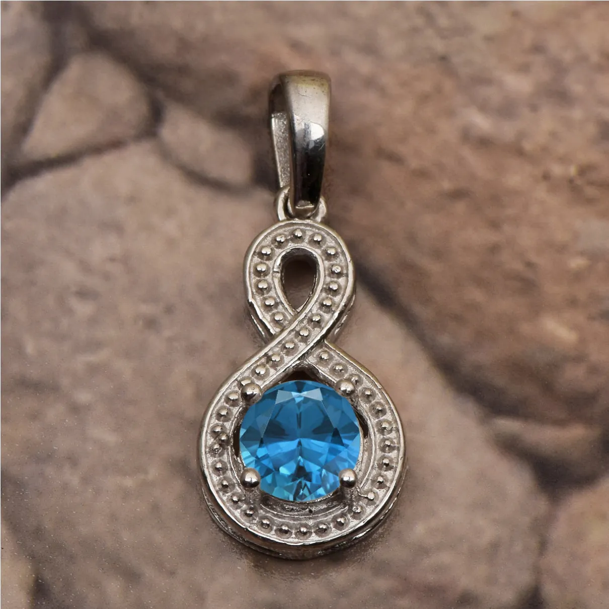 Swirl Cross Multi Choice Gemstone Pendant