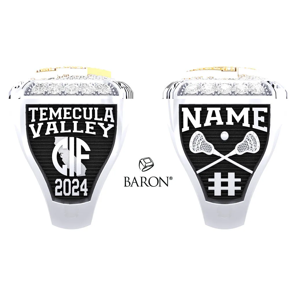 Temecula Valley Girls Lacrosse 2024 Championship Ring - Design 1.6