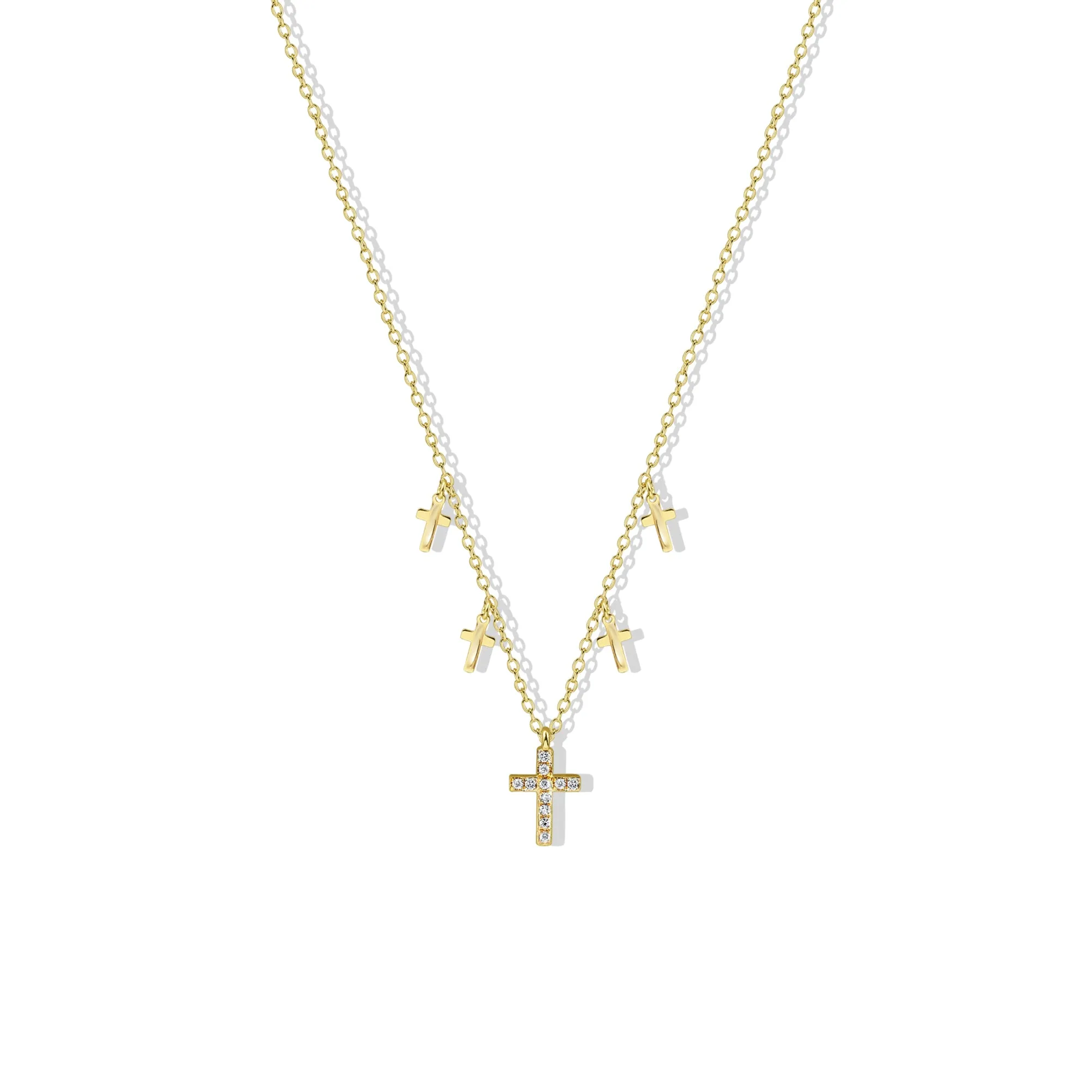 THE TINY MULTI CROSS NECKLACE