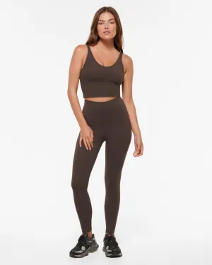 ULTIMATE SUPER HIGH WAIST ANKLE BITER ULTRA FLEX LEGGING COFFEE BEAN