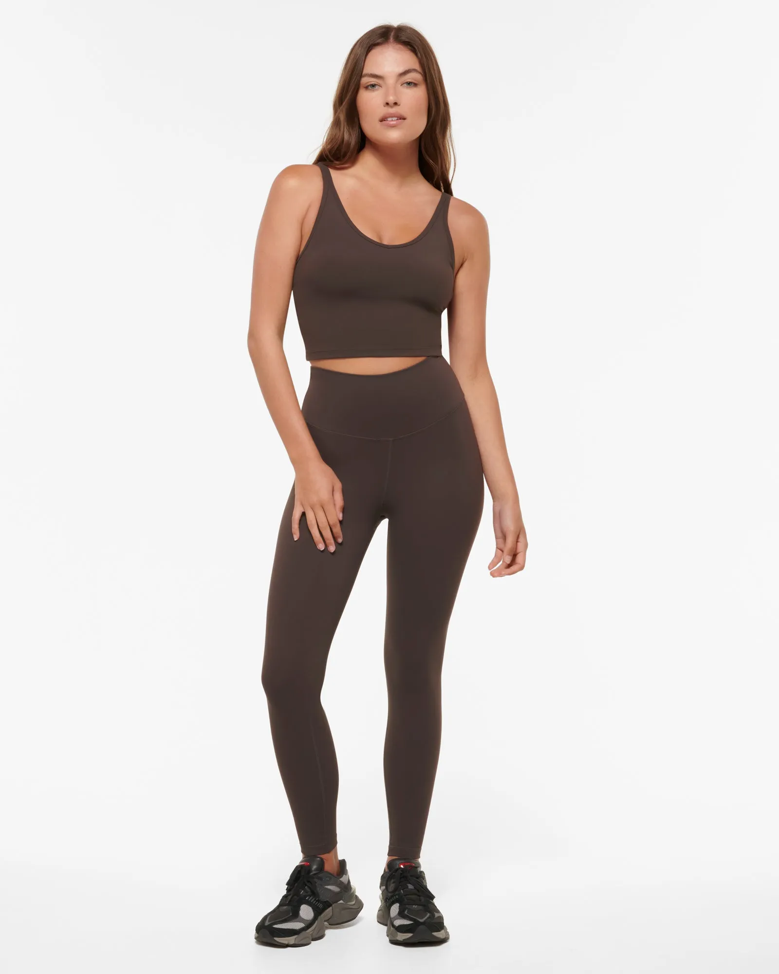 ULTIMATE SUPER HIGH WAIST ANKLE BITER ULTRA FLEX LEGGING COFFEE BEAN