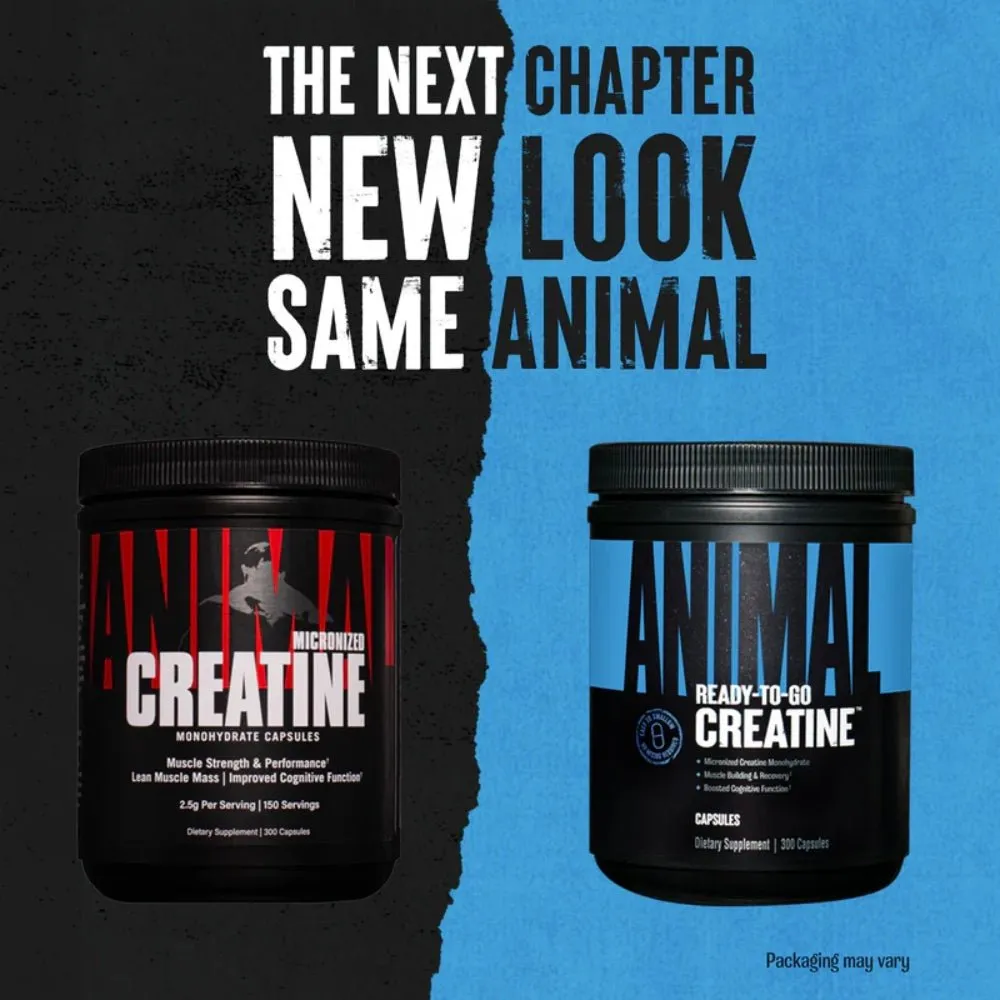 Universal Creatine Animal Micronized Creatine 300 caps (Exp Apr 2027)