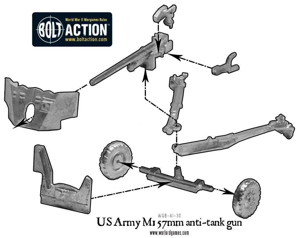 US Army M1 57mm Anti-Tank Gun