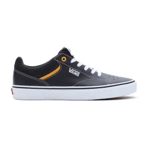 Vans Mens Seldan Leather Charcoal Yellow