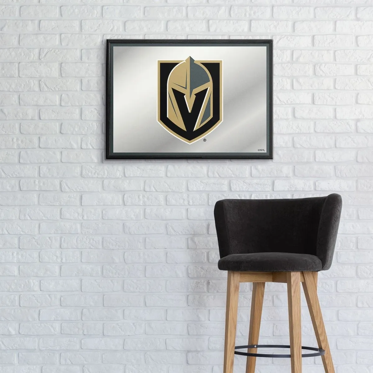 Vegas Golden Knights: Framed Mirrored Wall Sign