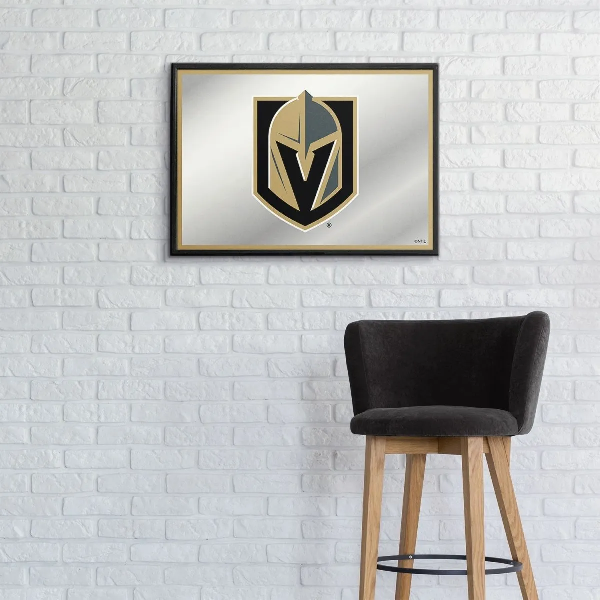 Vegas Golden Knights: Framed Mirrored Wall Sign