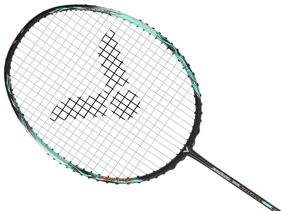 Victor Auraspeed 90K Metallic 4U Badminton Racket - Black / Blue
