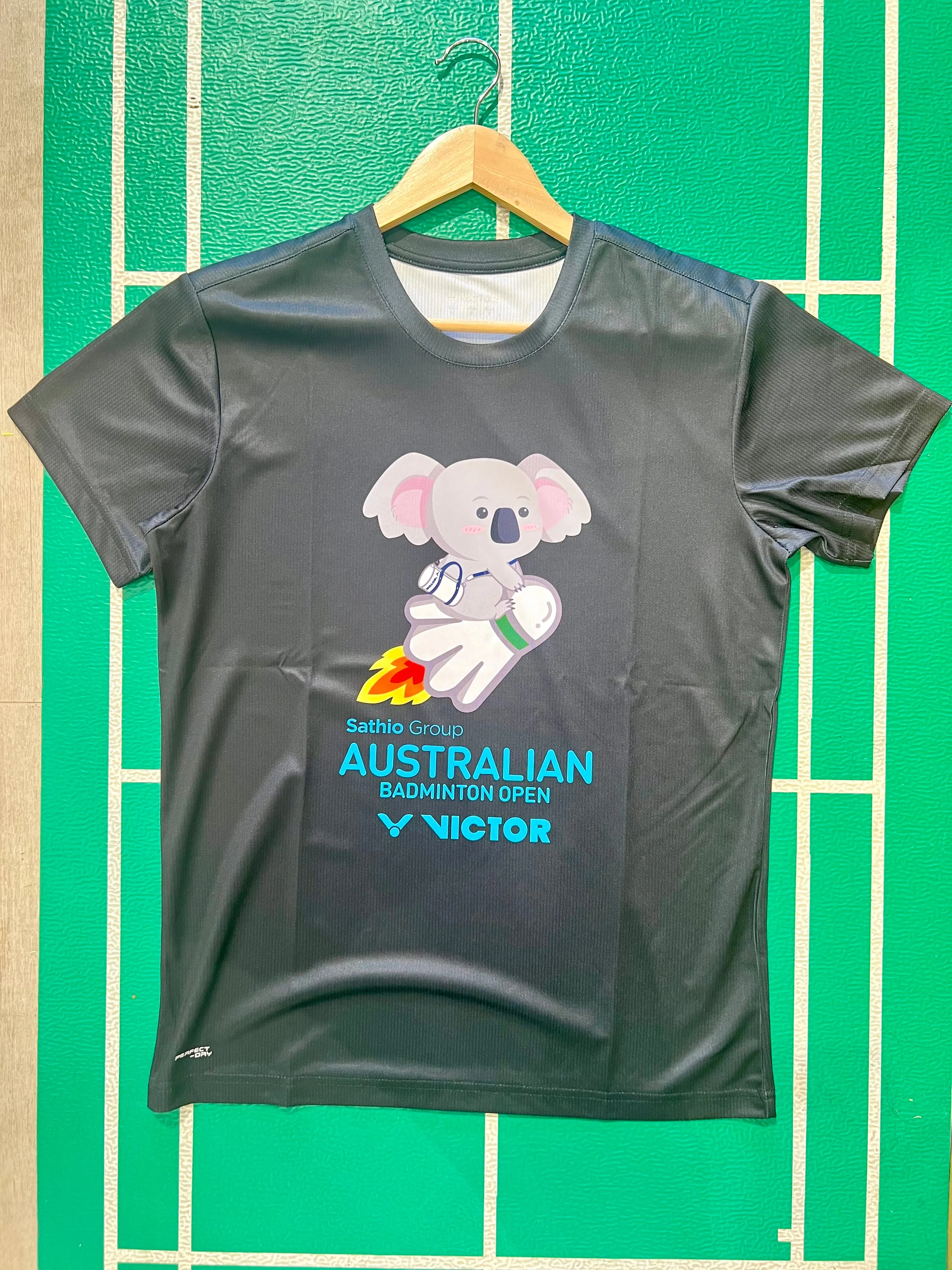 Victor Australian Badminton Open Tshirt Black