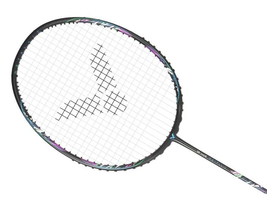 Victor Drive X Metallic C 4U Badminton Racket - Black