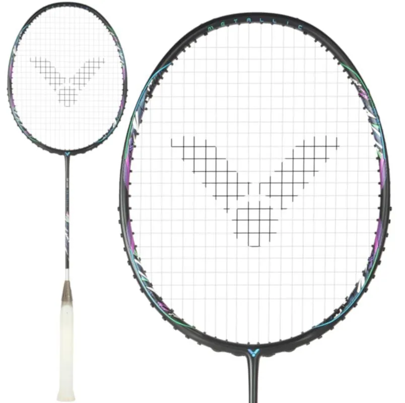 Victor Drive X Metallic C 4U Badminton Racket - Black