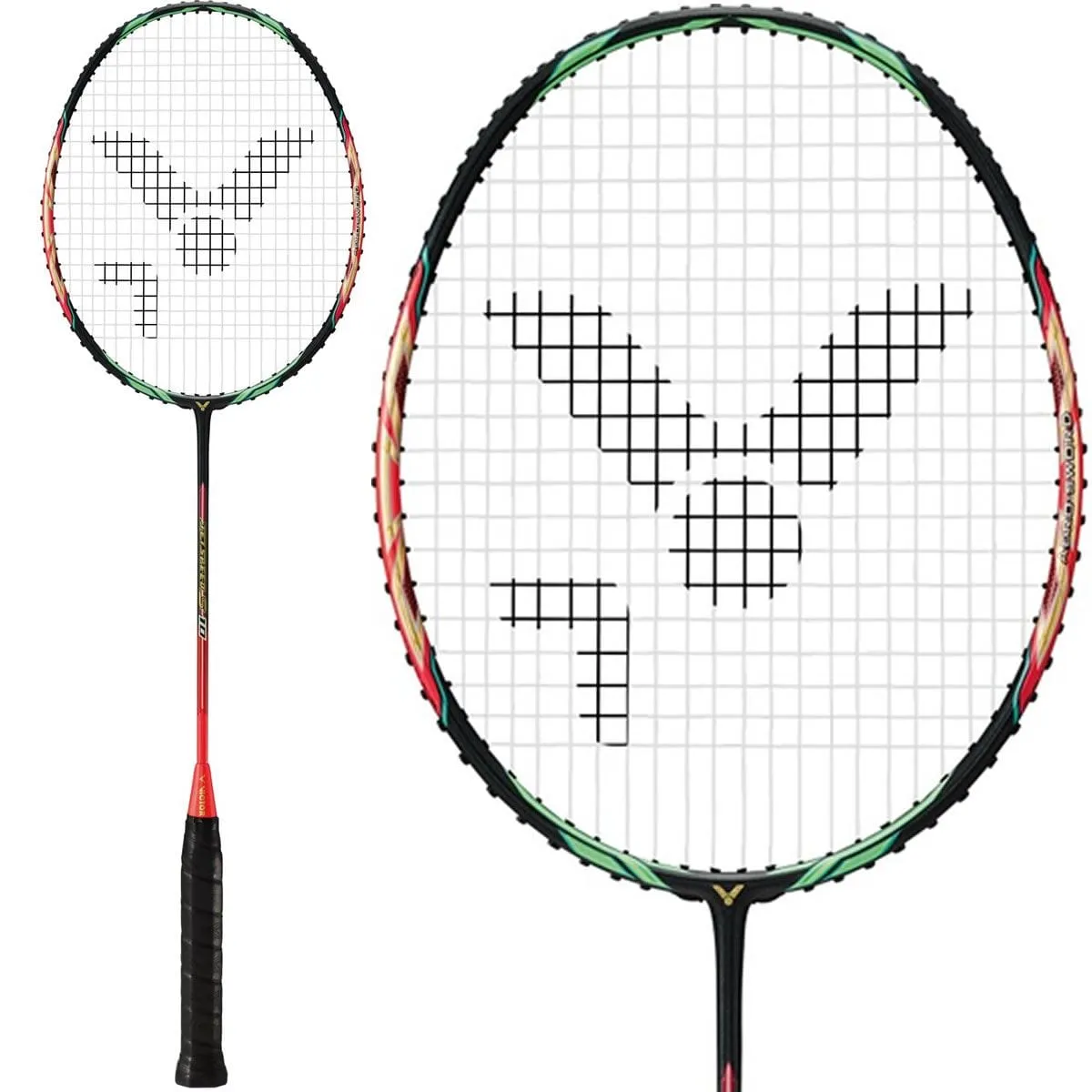 Victor Jetspeed S 10 Q Badminton Racket - Red Black