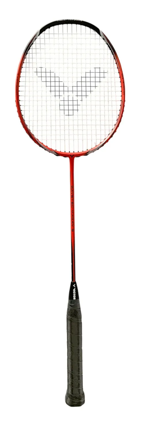 Victor WaveTec Magan 9 Badminton Racket - Orange / Black