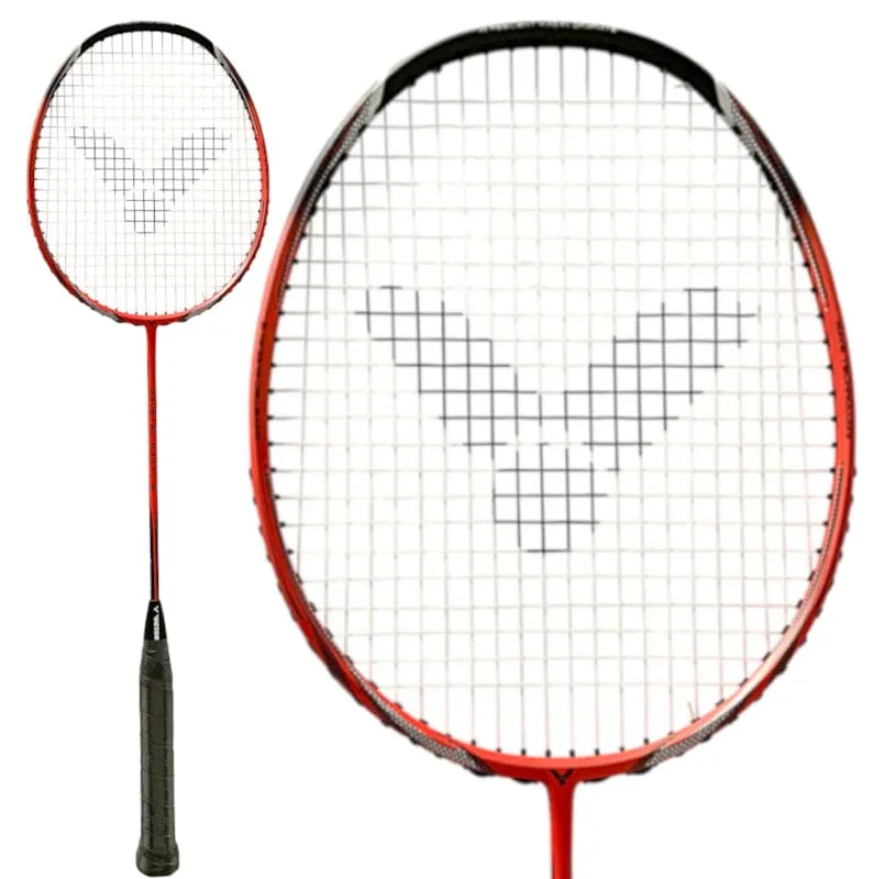 Victor WaveTec Magan 9 Badminton Racket - Orange / Black